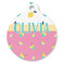 Summer Lemonade Round Pet ID Tag - Large - Front