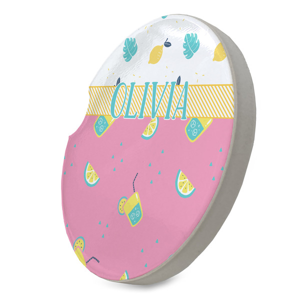 Summer Lemonade Sandstone Car Coaster - STANDING ANGLE