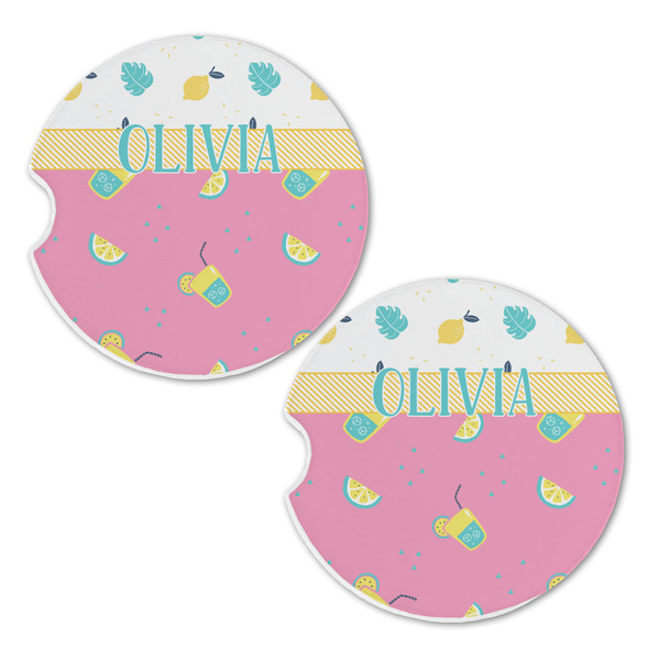 Summer Lemonade Sandstone Car Coasters - Set of 2