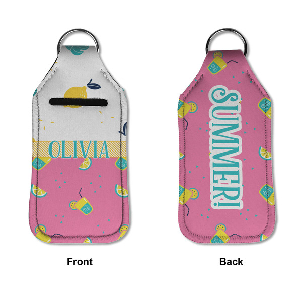 Summer Lemonade Sanitizer Holder Keychain - Large APPROVAL (Flat)