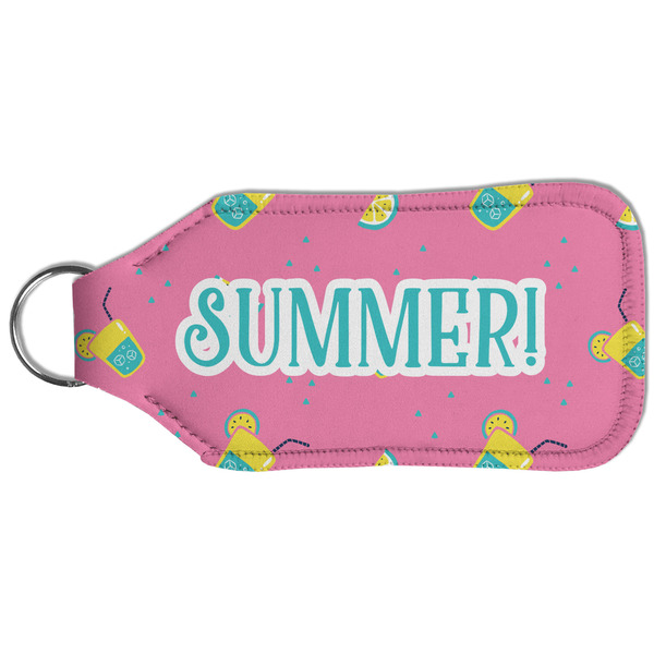 Summer Lemonade Sanitizer Holder Keychain - Large (Back)