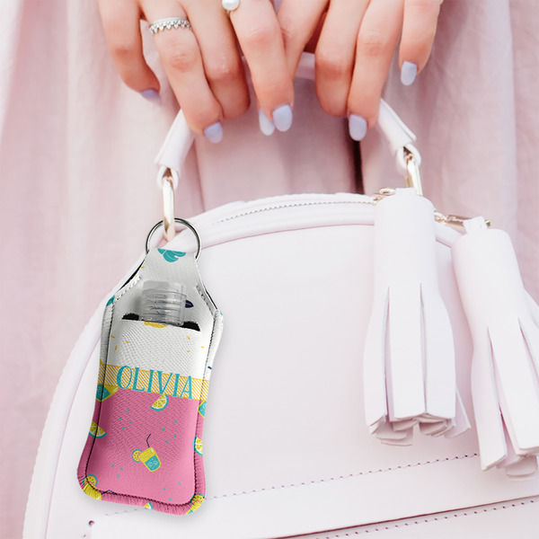 Summer Lemonade Sanitizer Holder Keychain - Large (LIFESTYLE)
