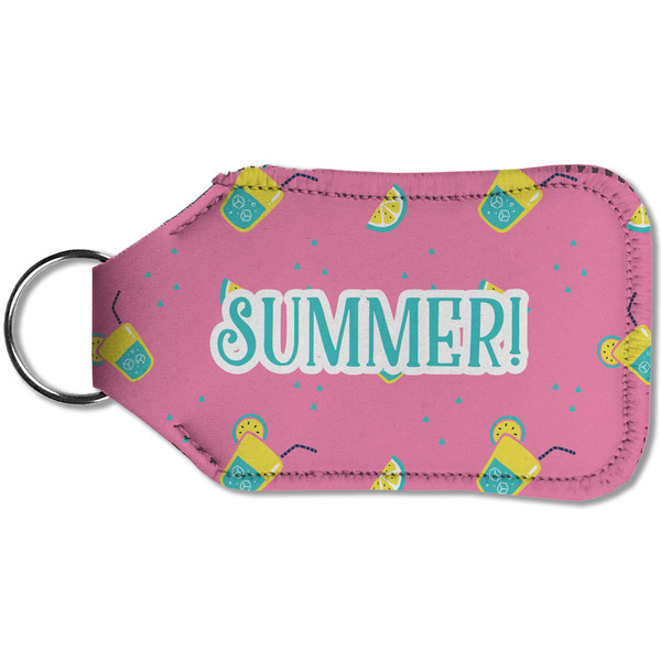 Summer Lemonade Sanitizer Holder Keychain - Small (Back)