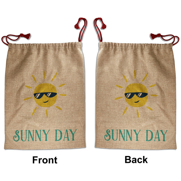 Summer Lemonade Santa Bag - Front and Back