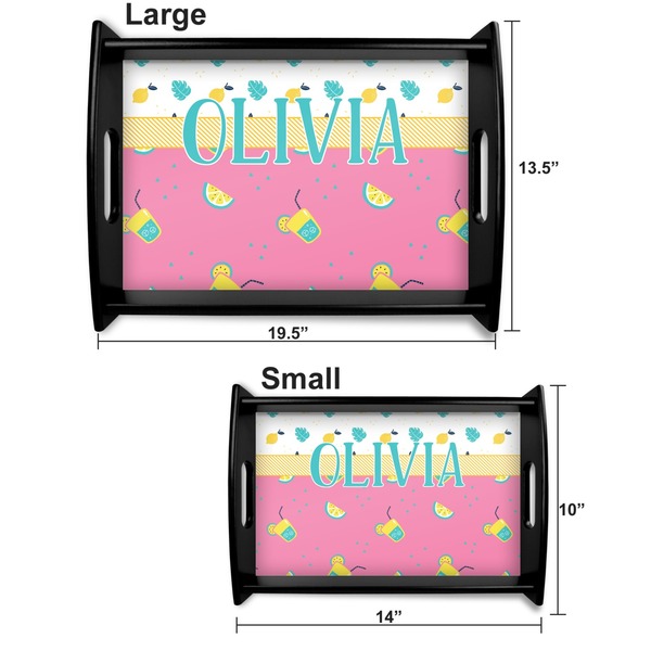 Summer Lemonade Serving Tray Black Sizes