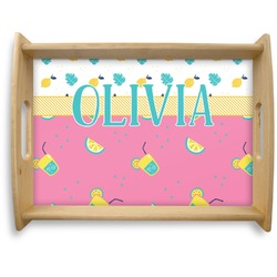 Summer Lemonade Natural Wooden Tray - Large (Personalized)