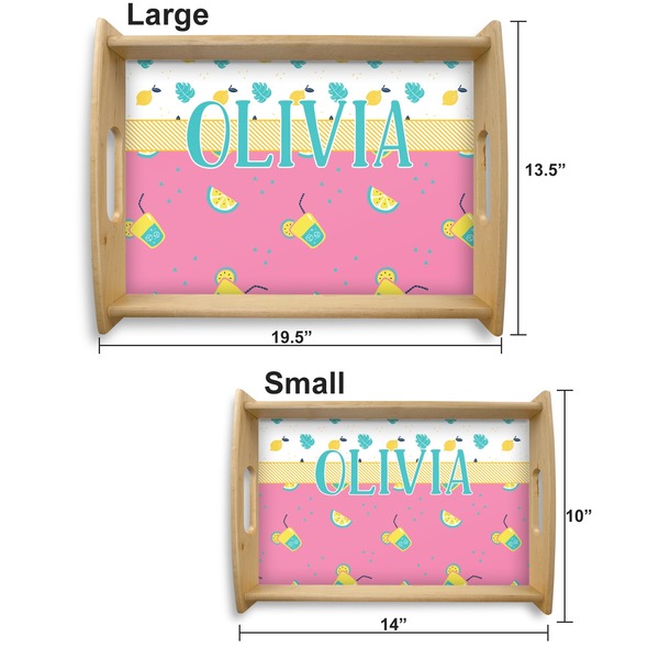 Summer Lemonade Serving Tray Wood Sizes