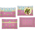 Summer Lemonade Set of 4 Glass Rectangular Lunch / Dinner Plate (Personalized)