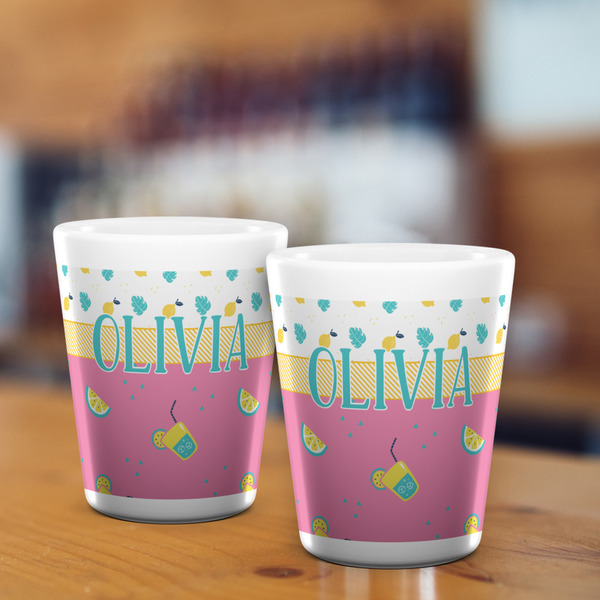 Summer Lemonade Shot Glass - White - LIFESTYLE