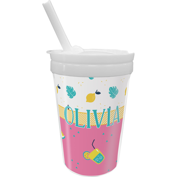Custom Summer Lemonade Sippy Cup with Straw (Personalized)