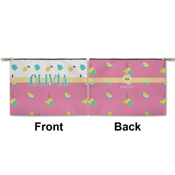 Summer Lemonade Small Zipper Pouch Approval (Front and Back)
