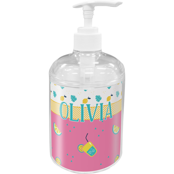 Custom Summer Lemonade Acrylic Soap & Lotion Bottle (Personalized)