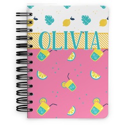Summer Lemonade Spiral Notebook - 5x7 w/ Name or Text