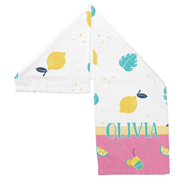 Summer Lemonade Sports Towel Folded - Both Sides Showing