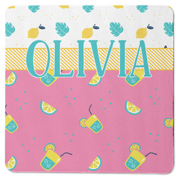 Summer Lemonade Square Rubber Backed Coaster (Personalized)
