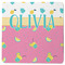 Summer Lemonade Square Rubber Backed Coaster (Personalized)