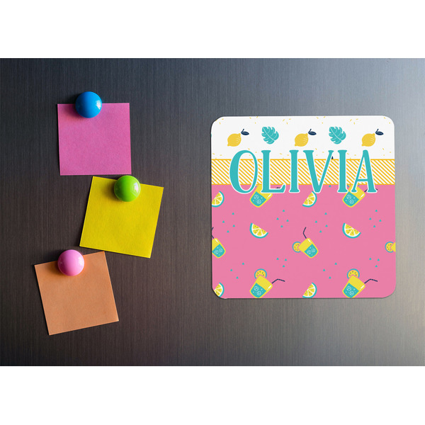 Summer Lemonade Square Fridge Magnet - LIFESTYLE