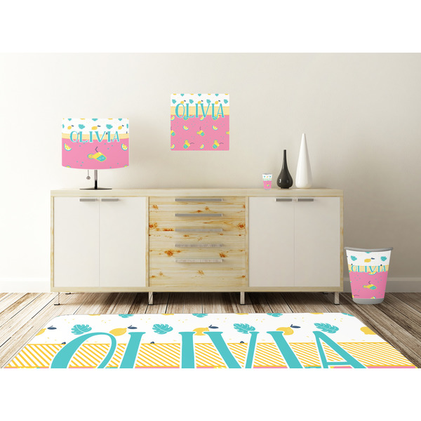 Summer Lemonade Square Wall Decal Wooden Desk