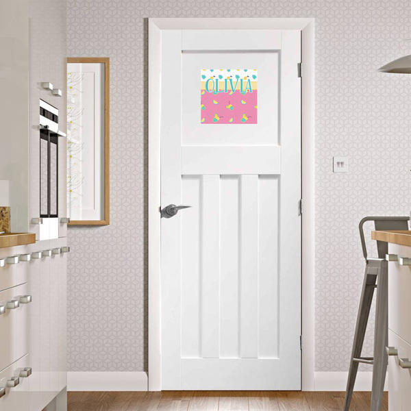 Summer Lemonade Square Wall Decal on Door