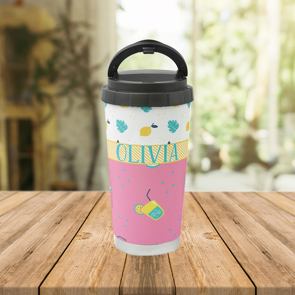 Summer Lemonade Stainless Steel Travel Cup Lifestyle