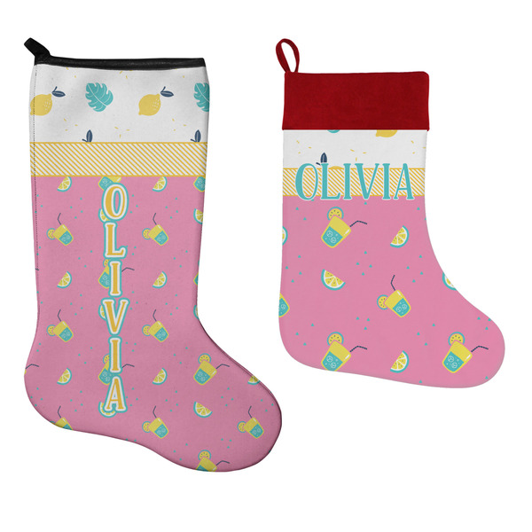 Summer Lemonade Stockings - Side by Side compare