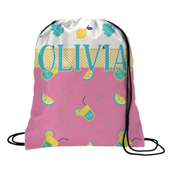 Custom Summer Lemonade Drawstring Backpack - Small (Personalized)