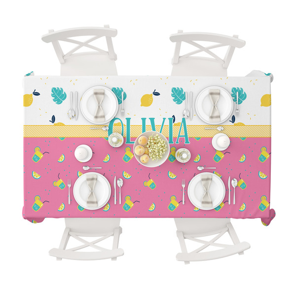 Summer Lemonade Tablecloths (58"x102") - TOP VIEW