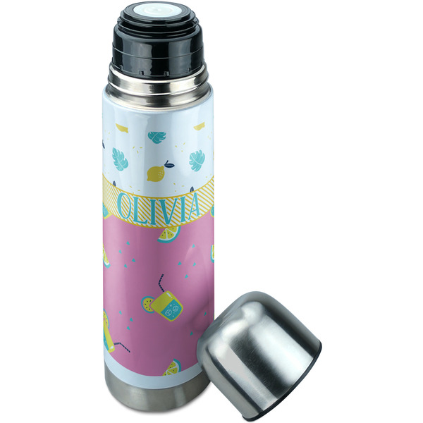 Summer Lemonade Thermos - Lid Off