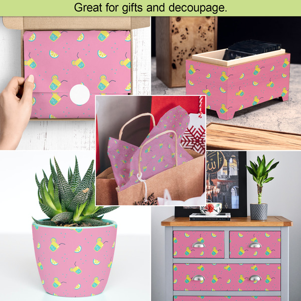 Summer Lemonade Tissue Paper - In Use Collage