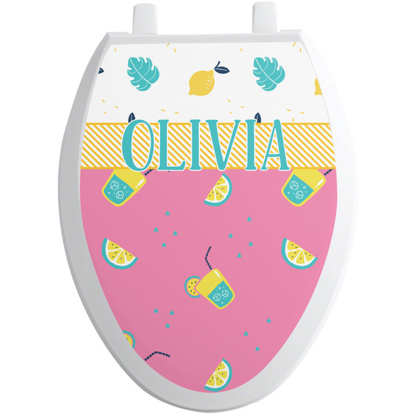 Custom Summer Lemonade Toilet Seat Decal - Elongated (Personalized)