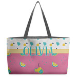 Summer Lemonade Beach Totes Bag - w/ Black Handles (Personalized)