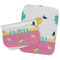 Summer Lemonade Burp Cloths - Fleece - Set of 2 w/ Name or Text