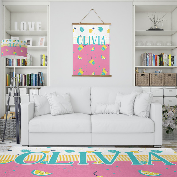Summer Lemonade Wall Hanging Tapestry - Portrait - IN CONTEXT