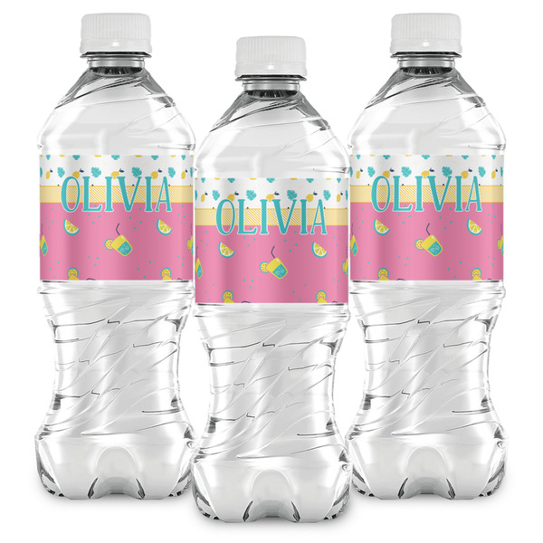 Summer Lemonade Water Bottle Labels - Front View