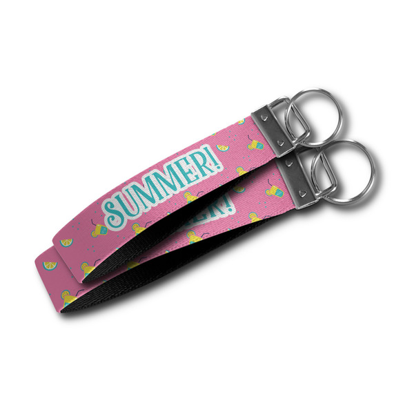 Summer Lemonade Webbing Keychain FOBs - Size Comparison