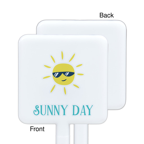 Summer Lemonade White Plastic Stir Stick - Single Sided - Square - Approval