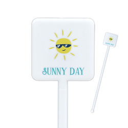 Summer Lemonade Square Plastic Stir Sticks (Personalized)