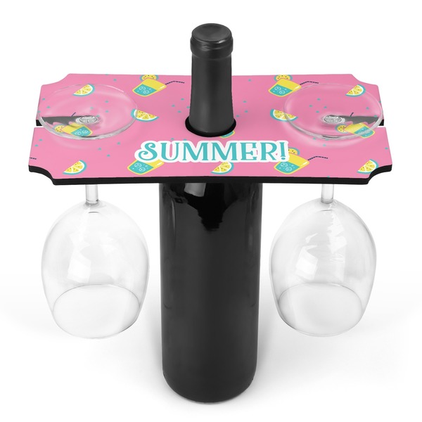 Custom Summer Lemonade Wine Bottle & Glass Holder (Personalized)