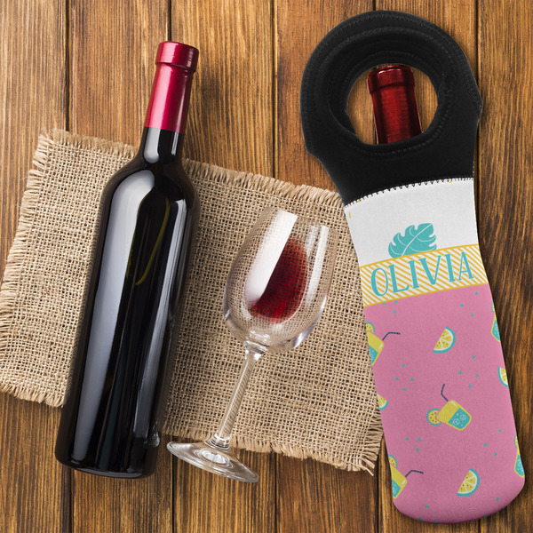 Summer Lemonade Wine Tote Bag - FLATLAY