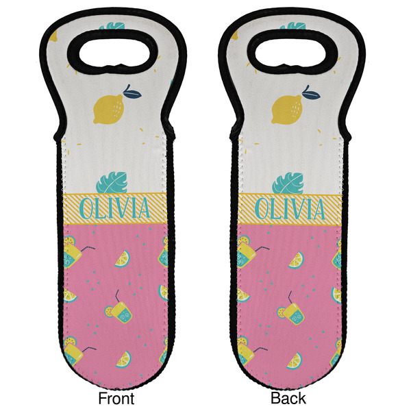 Summer Lemonade Wine Tote Front & Back