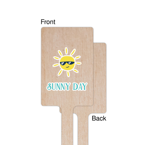Summer Lemonade Wooden 6.25" Stir Stick - Rectangular - Single - Front & Back