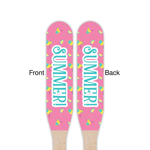 Summer Lemonade Wooden Food Pick - Paddle - Double Sided - Front & Back