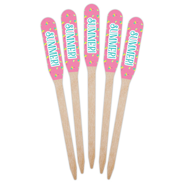 Summer Lemonade Wooden Food Pick - Paddle - Fan View
