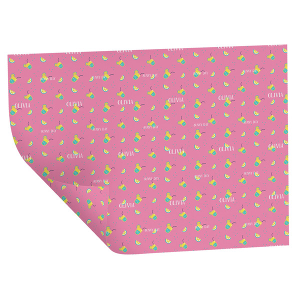 Summer Lemonade Wrapping Paper Sheet - Double Sided - Folded