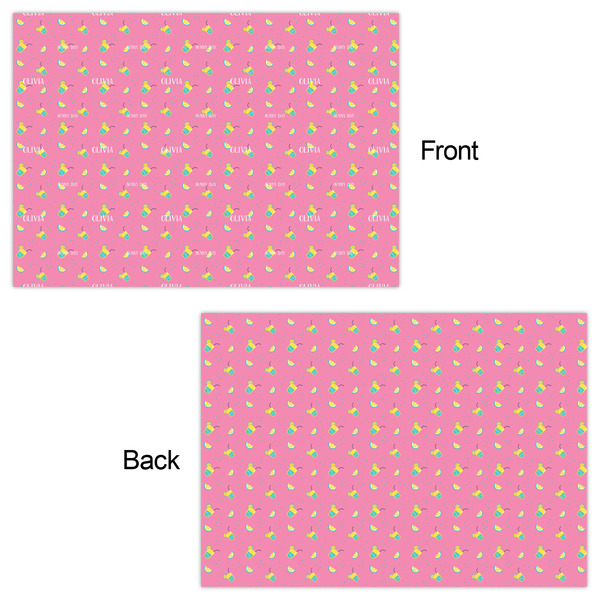 Summer Lemonade Wrapping Paper Sheet - Double Sided - Front & Back