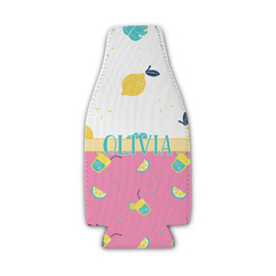 Summer Lemonade Zipper Bottle Cooler (Personalized)