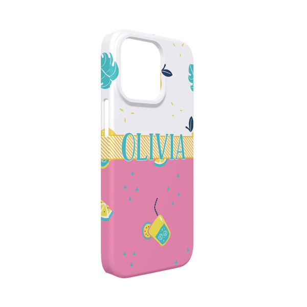 Custom Summer Lemonade iPhone Case - Plastic - iPhone 13 Mini (Personalized)