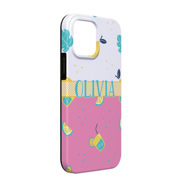 Custom Summer Lemonade iPhone Case - Rubber Lined - iPhone 13 (Personalized)