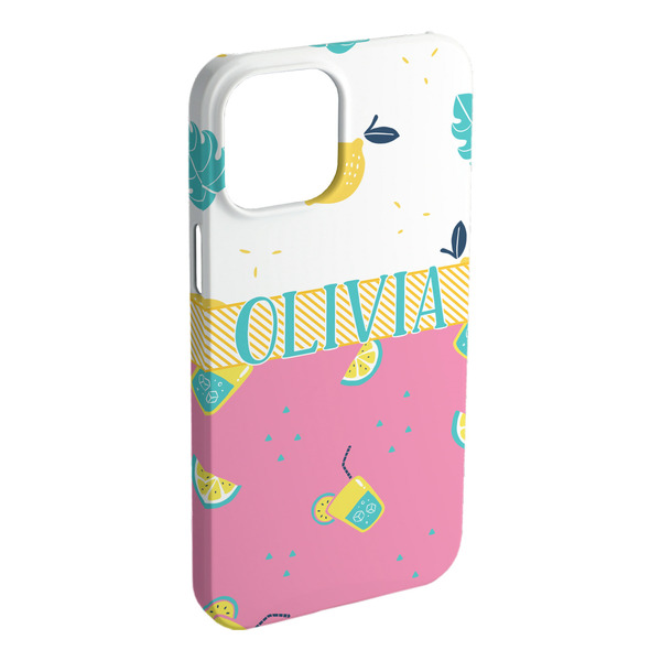 Custom Summer Lemonade iPhone Case - Plastic - iPhone 15 Plus (Personalized)
