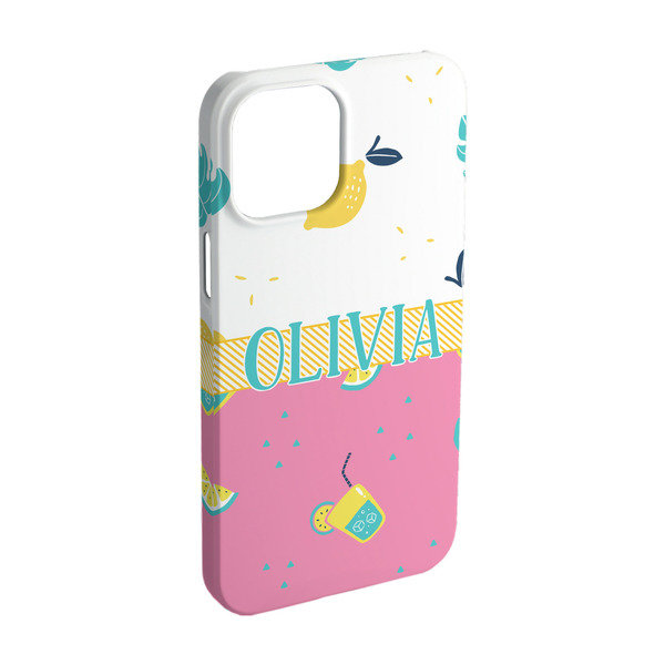 Custom Summer Lemonade iPhone Case - Plastic - iPhone 15 Pro (Personalized)